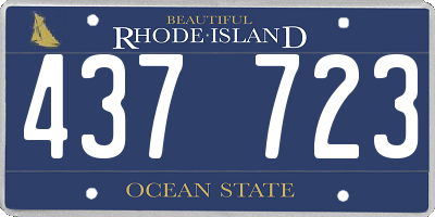 RI license plate 437723