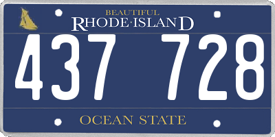 RI license plate 437728