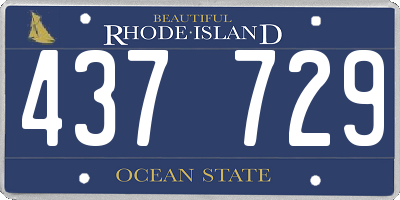 RI license plate 437729