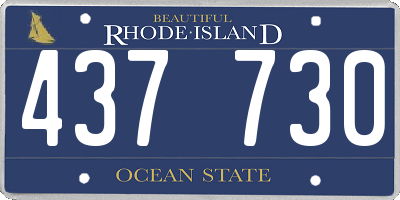 RI license plate 437730