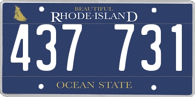 RI license plate 437731