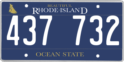 RI license plate 437732