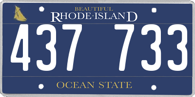 RI license plate 437733