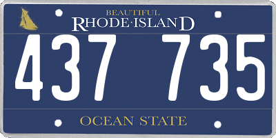 RI license plate 437735