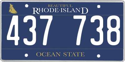 RI license plate 437738