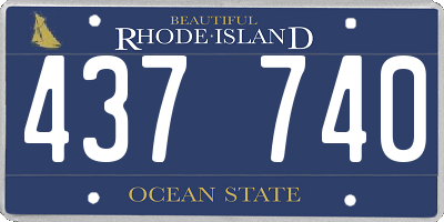 RI license plate 437740