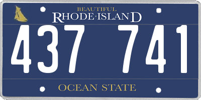 RI license plate 437741