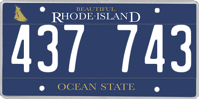 RI license plate 437743
