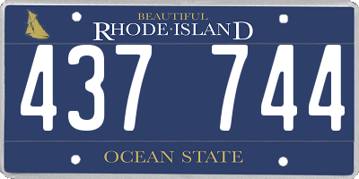 RI license plate 437744