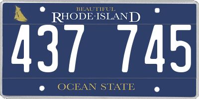 RI license plate 437745