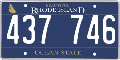RI license plate 437746
