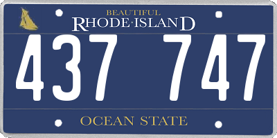 RI license plate 437747