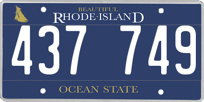 RI license plate 437749