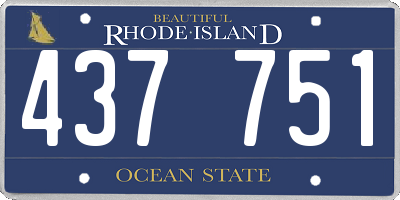 RI license plate 437751