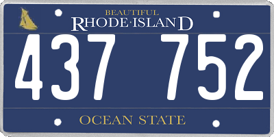 RI license plate 437752
