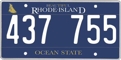 RI license plate 437755