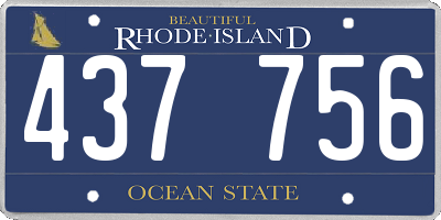 RI license plate 437756