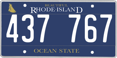 RI license plate 437767
