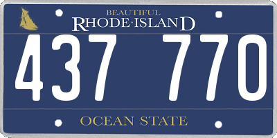 RI license plate 437770