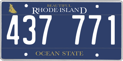 RI license plate 437771