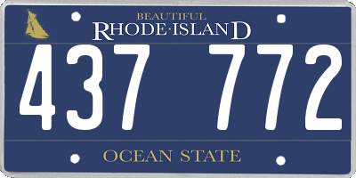 RI license plate 437772