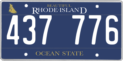 RI license plate 437776
