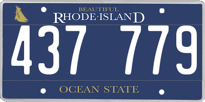 RI license plate 437779