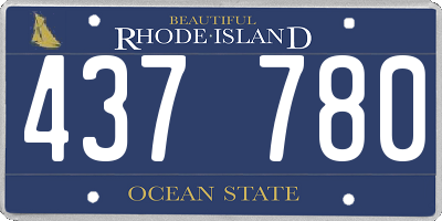 RI license plate 437780