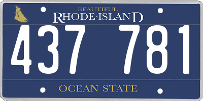 RI license plate 437781