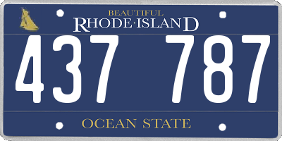 RI license plate 437787