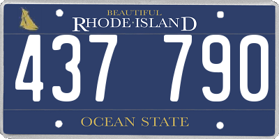 RI license plate 437790