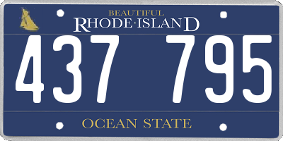 RI license plate 437795