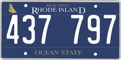 RI license plate 437797