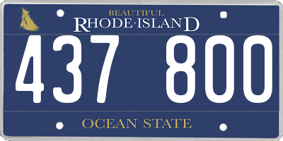 RI license plate 437800