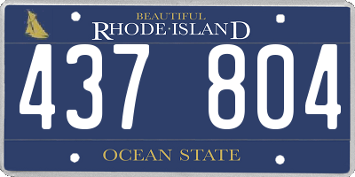 RI license plate 437804
