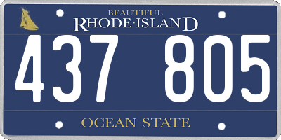 RI license plate 437805