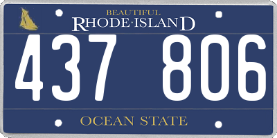 RI license plate 437806
