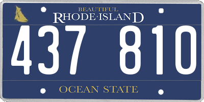 RI license plate 437810