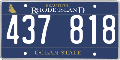RI license plate 437818