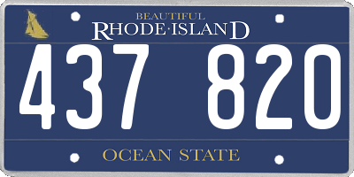 RI license plate 437820