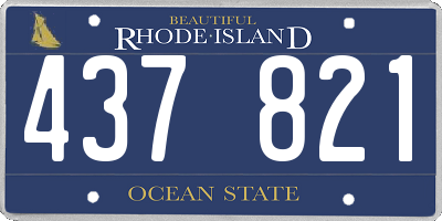 RI license plate 437821
