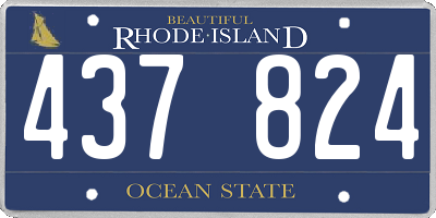 RI license plate 437824