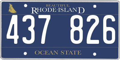 RI license plate 437826