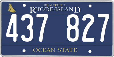 RI license plate 437827