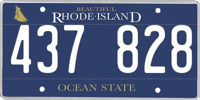 RI license plate 437828