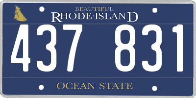 RI license plate 437831
