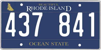 RI license plate 437841