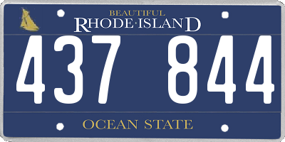 RI license plate 437844