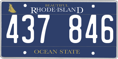 RI license plate 437846