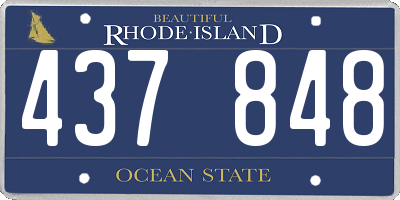 RI license plate 437848